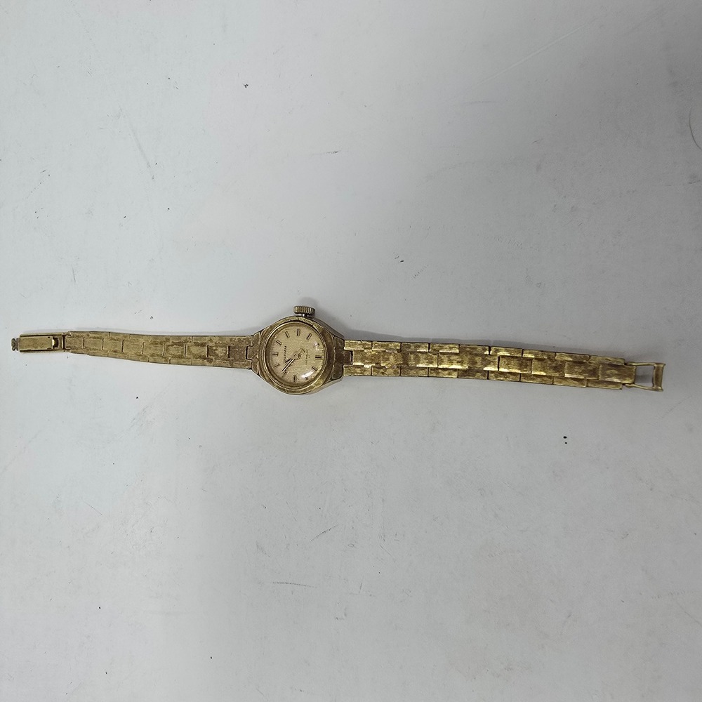 Vintage Waltham Lucerne Womens Gold Tone Manual Cocktail Textured Watch For Part